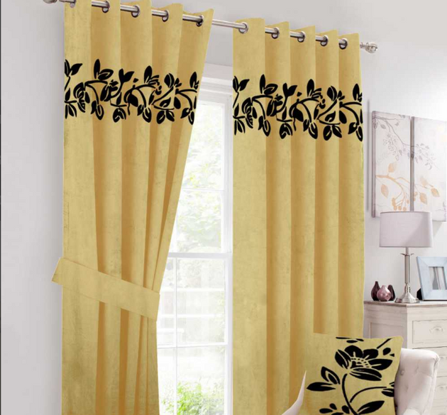 LUXURY VELVET CURTAINS ( LENGTH : 254 CM , WIDTH : 137 )